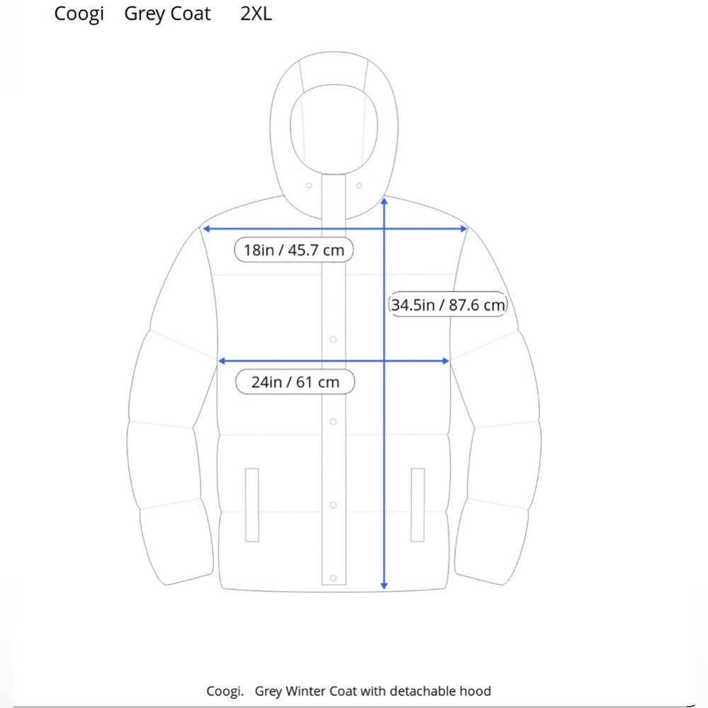 COOGI Dark Gray Military Field Coat- Wool Blend Size 2X - Picture 14 of 14